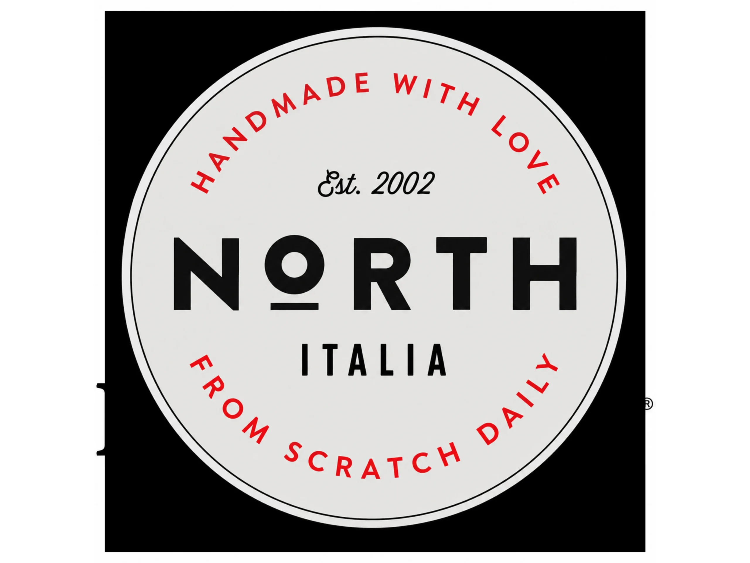 Black background with a white and red logo featuring the words " from Scratch Daily" in the center